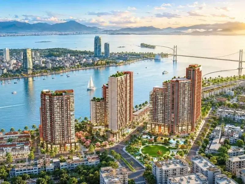 Phối cảnh căn hộ cao cấp hướng sông Hàn tại Da Nang Downtown