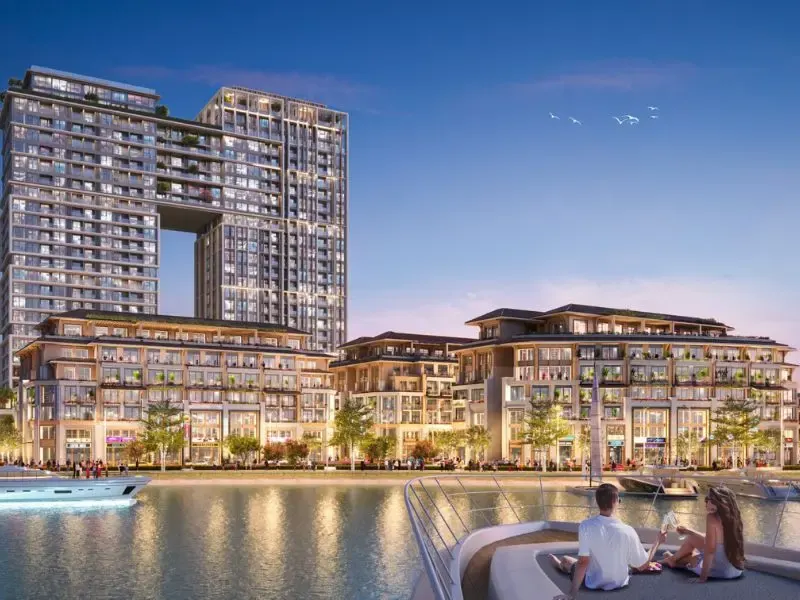 Phối cảnh shophouse thương mại ven sông Hàn tại Da Nang Downtown
