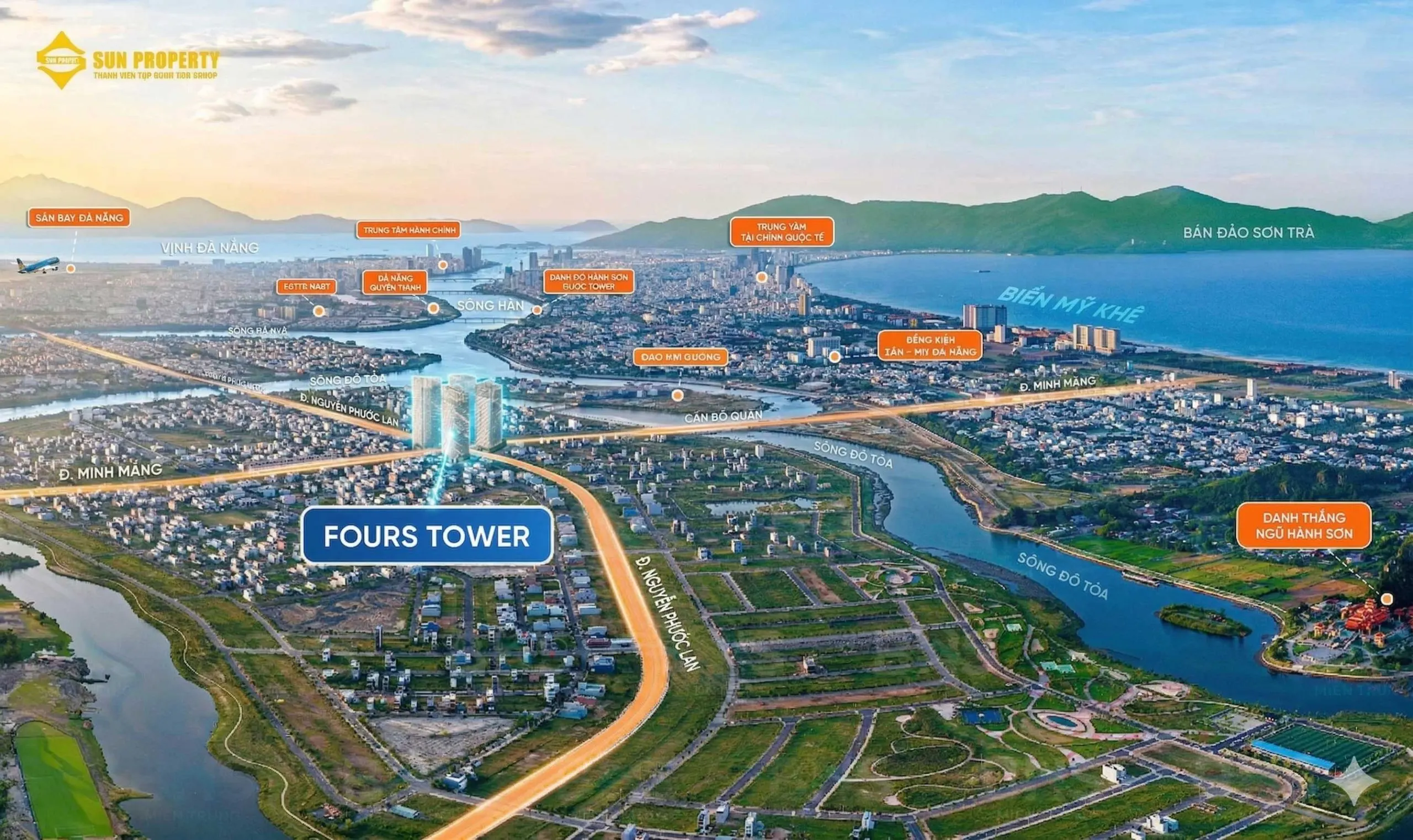 Bản đồ vị trí FourS Tower tại giao lộ Nguyễn Phước Lan – Minh Mạng